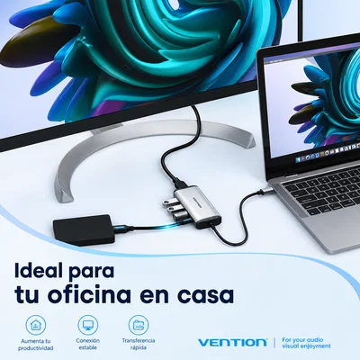 hub multipuerto vention 5 en 1 usb c hub multipuerto vention 5 en 1 usb c