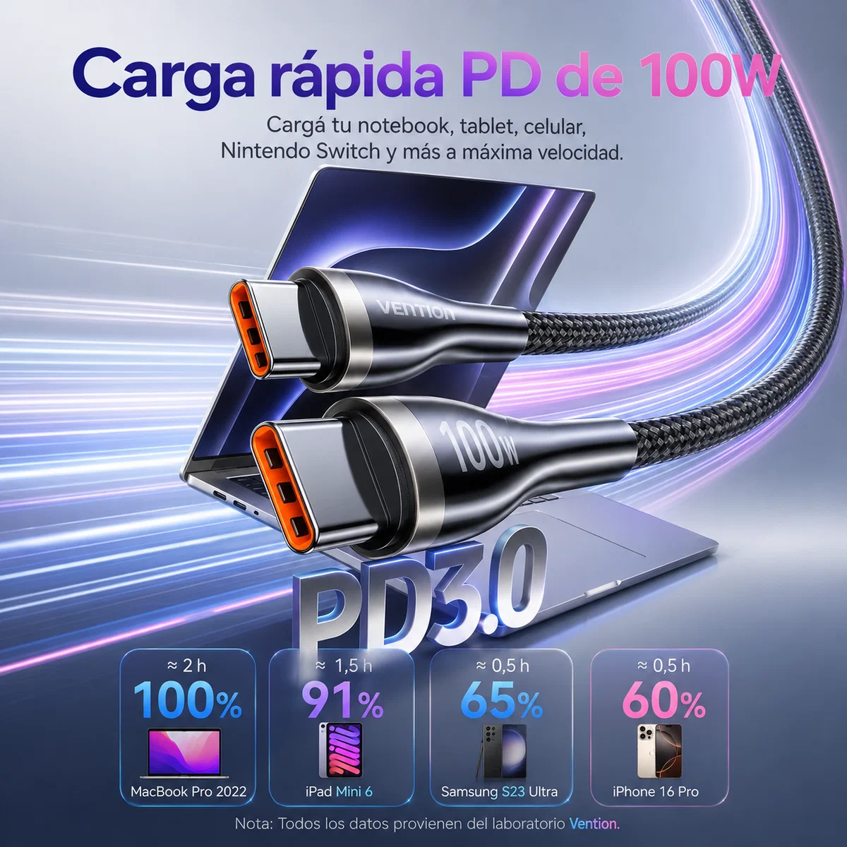 combo carga rápida vention combo carga rápida vention