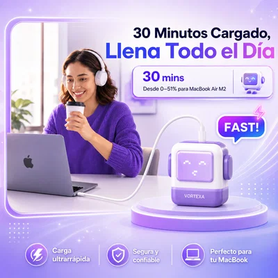 cargador robot ugreen uno usb c 65w 🤖⚡ cargador robot ugreen uno usb c 65w 🤖⚡