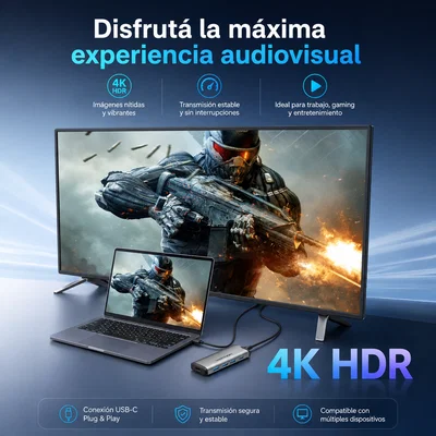 hub multipuerto vention 5 en 1 usb c hub multipuerto vention 5 en 1 usb c